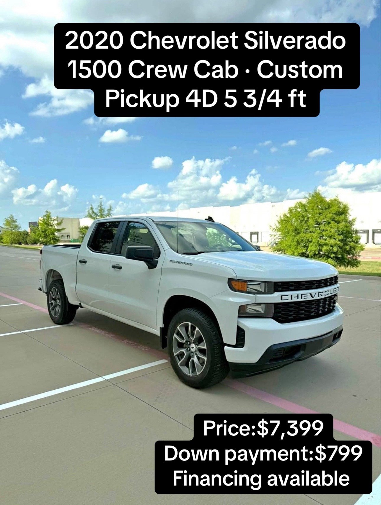 
								2020 Chevrolet Silverado 1500 Crew Cab · Custom Pickup 4D 5 3/4 ft full									